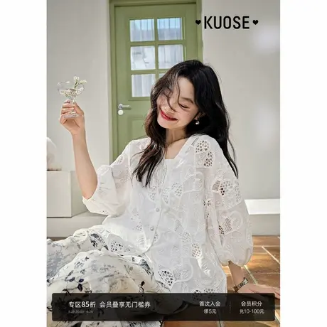 阔色法式白衬衫开衫外套薄2025初夏穿搭新款女衬衣气质小衫上衣图片