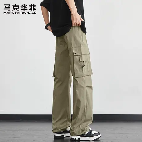 马克华菲伞兵工装裤男款夏季2025新款美式宽松直筒男生休闲裤子X图片