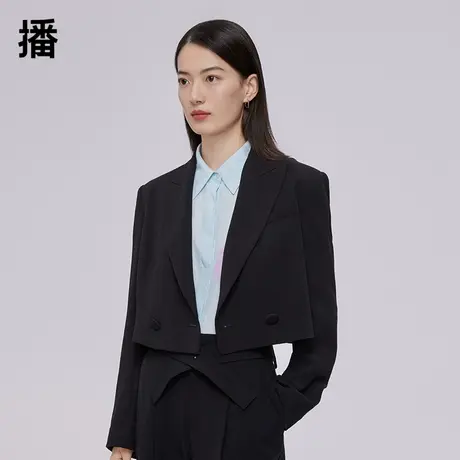 【播奥莱】播商场同款春季H型截短利落西装领西服女BDQ1XD0452商品大图