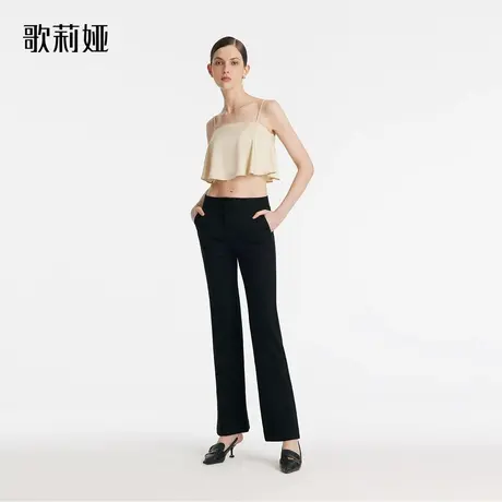 歌莉娅挂脖吊带背心女内搭夏季新款二醋酸气质性感上衣1C3C3A030商品大图