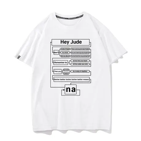 秀洛Hey jude嗨朱迪Beatles披头士列侬夏季新款T恤短袖纯棉打底衫商品大图