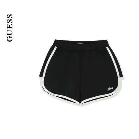 GUESS女士撞色罗纹印花简约运动短裤-W4PD1SK2Q40商品大图