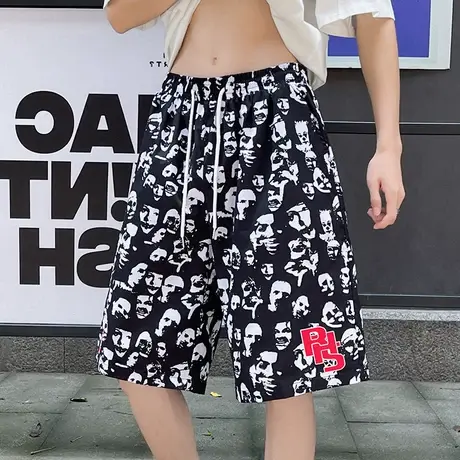 沙滩短裤男夏季2025新款薄款透气休闲五分裤潮牌运动跑步速干裤子商品大图