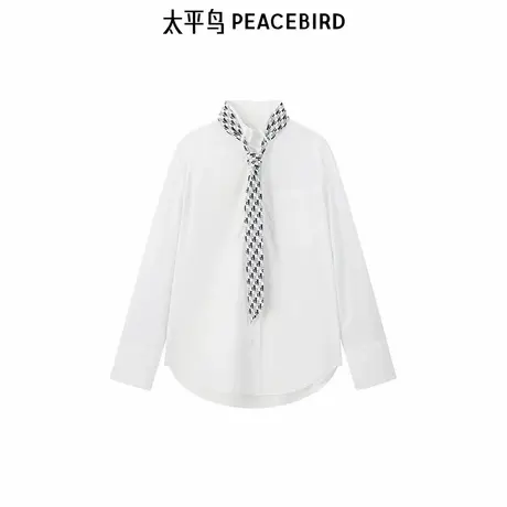 品质丝巾衬衫图片