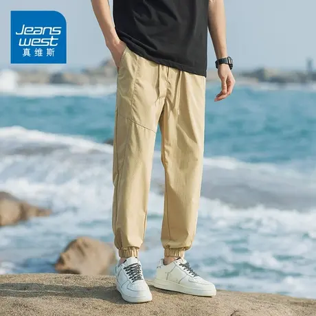 KZ真维斯春秋季工装休闲长裤子男士运动卫裤宽松2025年新款潮春装图片