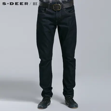 【会员日】sdeerhe圣迪奥休闲纯棉丹宁牛仔男士长裤H14170896图片