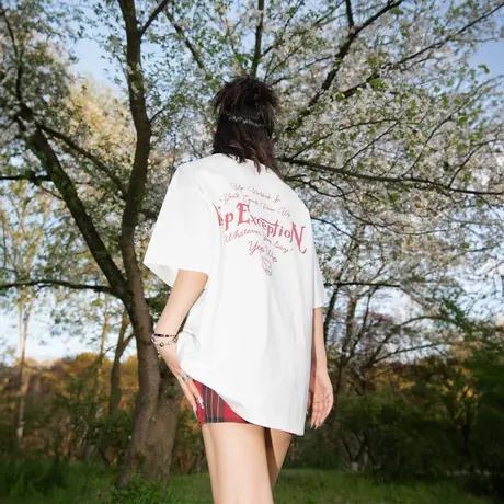 YEP经典logo印花短袖t恤女夏季新款纯棉潮牌半袖宽松复古情侣上衣图片