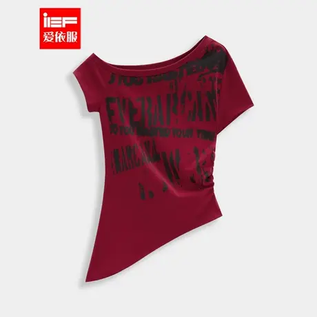 IEF/爱依服2025夏季新款美式潮酷个性辣妹气质设计感修身百搭上衣商品大图