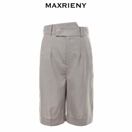 【奥莱】MAXRIENY职业西裤女夏季通勤风直筒五分休闲裤气质OL短裤商品大图
