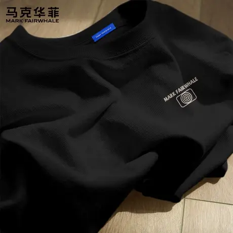 【重磅纯棉】马克华菲短袖T恤男款2025新款夏季宽松大码男士上衣X图片