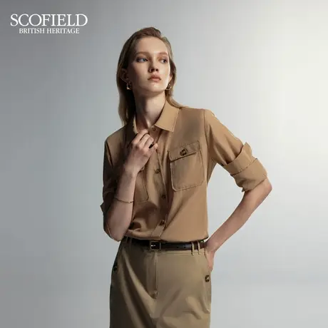 【新狩猎装】Scofield女装复古工装长袖衬衫外套上衣秋季上衣商品大图
