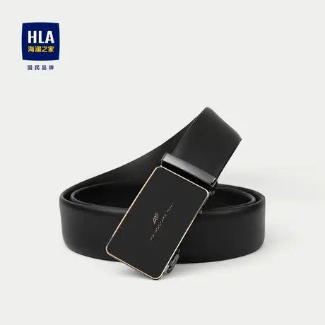海澜之家商务大气自动扣皮带新款简约压花质感腰带男商品大图