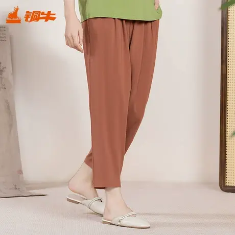 铜牛茶多酚净舒棉宽松九分女裤 2025春夏新款休闲裤子女VK282商品大图