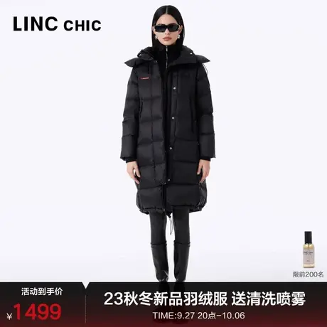 LINCCHIC金羽杰羽绒服女中长款2023秋冬新品都市简约通勤6266Y商品大图