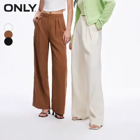ONLY奥莱夏季百搭休闲高腰显瘦阔腿长裤休闲裤女商品大图