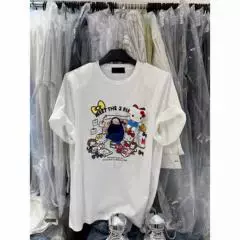 韩国东大门2024夏季新款减龄卡通kt猫立体玩偶宽松垫肩短袖T恤女商品大图