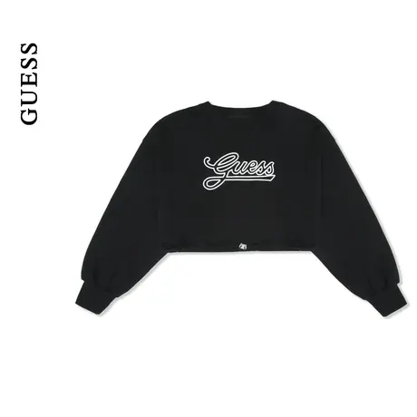 GUESS女士松紧款辣妹印花罗纹短款卫衣-W4PP88K2Q40商品大图