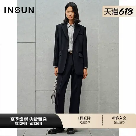 INSUN恩裳冬季高级羊毛平驳领职业西装图片
