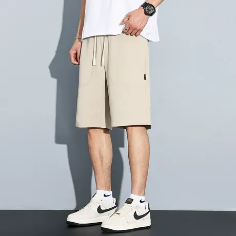 唐狮夏季新款男士休闲短裤抽绳五分裤宽松学生运动直筒裤子潮图片