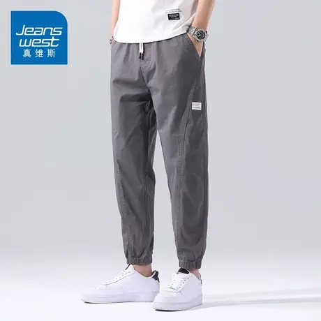 KZ真维斯九分工装休闲裤男士纯棉束脚运动春秋季男裤子2025年新款商品大图