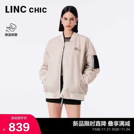 LINCCHIC金羽杰羽绒服女飞行员夹克轻暖短款羽绒服女Y23802319Y商品大图