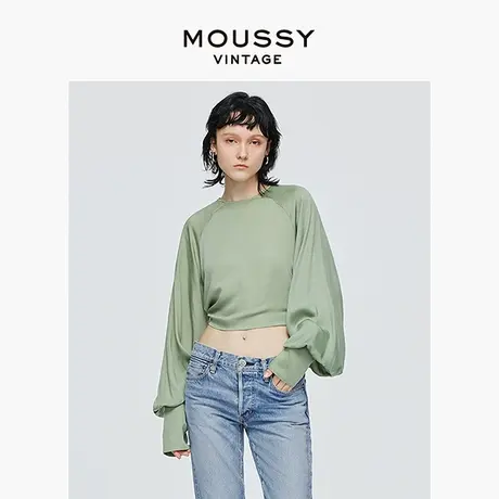 MOUSSY VINTAGE 2025夏季新品大露背灯笼袖长袖衬衫540GS230-0300商品大图