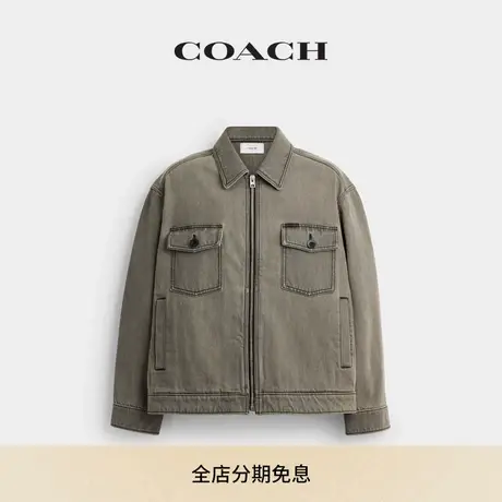 COACH/蔻驰男士拉链丹宁夹克商品大图