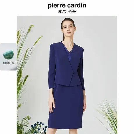 【皮尔卡丹女装】2024年春季新款高端商务职业通勤连衣裙商品大图