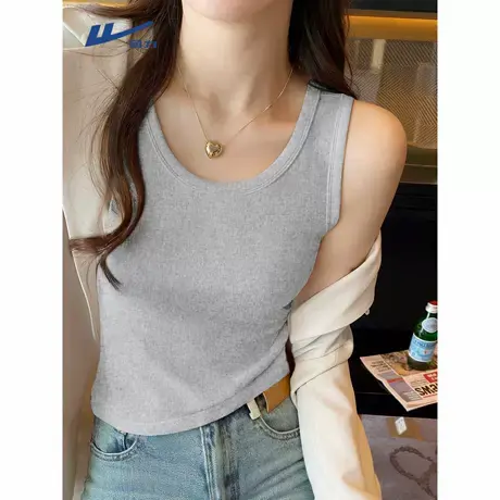 回力运动外穿背心女内搭2025新款夏重磅针织无袖坎肩小个子吊带A图片