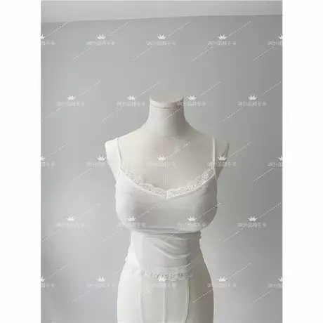 现货 韩国东大门吊带蕾丝边拼接纯色紧身吊带背心图片