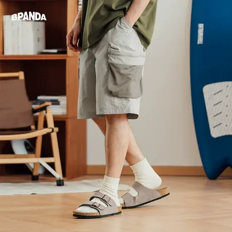BENPANDA 薄款短裤男士夏日系潮牌工装尼龙速干纯色基础款五分裤图片