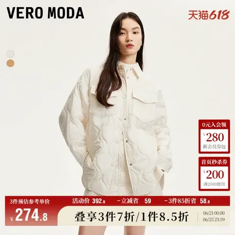 Vero Moda奥莱棉服外套女秋冬新款美式宽松休闲衬衫版型百搭流行商品大图