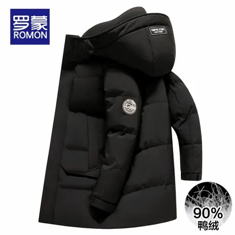 罗蒙冬季羽绒服男士2025新款加厚极寒中长款潮牌工装保暖外套男装商品大图