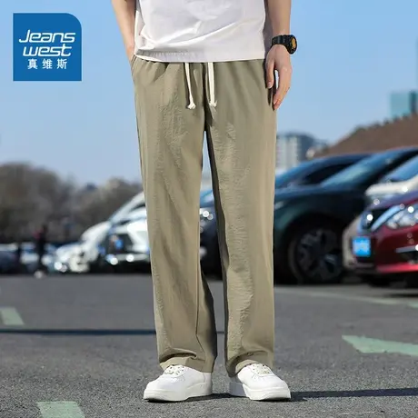 WX真维斯男款2025夏季新款时尚潮流青春韩系高街流行男装休闲裤图片