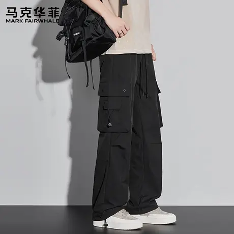 马克华菲休闲裤男款户外机能微弹直筒裤男士2025新款垂感伞兵裤X商品大图
