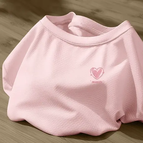 KV真维斯正肩短袖女t恤2025新款 夏季凉感时尚高级感女士气质上衣商品大图