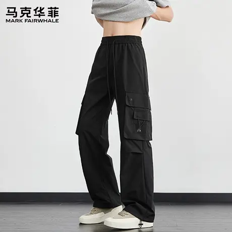 马克华菲户外冲锋裤男款潮牌美式休闲直筒防风伞兵工装裤子男士X图片