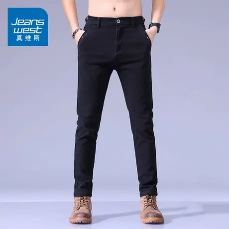 KZ真维斯春秋季男款直筒长裤纯色百搭休闲裤春季男士修身小脚裤子商品大图