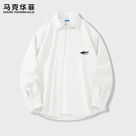 马克华菲男士长袖衬衫冰丝夏季2025新款男生衣服透气大码男装薄X商品大图