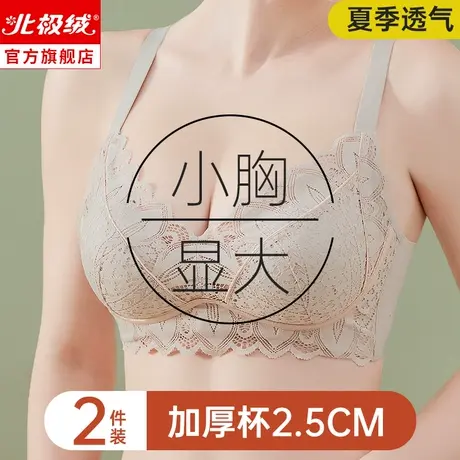 内衣女夏季无钢圈小胸聚拢收副乳调整型上托防下垂无痕美背文胸罩商品大图