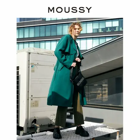 MOUSSY  夏季休闲通勤长款收腰系带风衣大衣外套010FSW30-0290图片