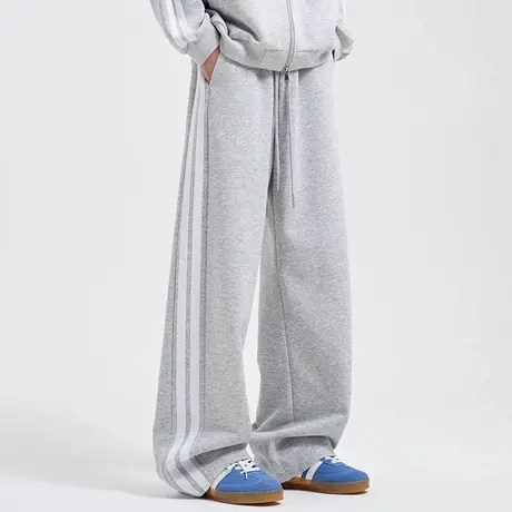 回力侧边条纹运动裤男士春秋季2025新款直筒卫裤男生宽松休闲裤子商品大图