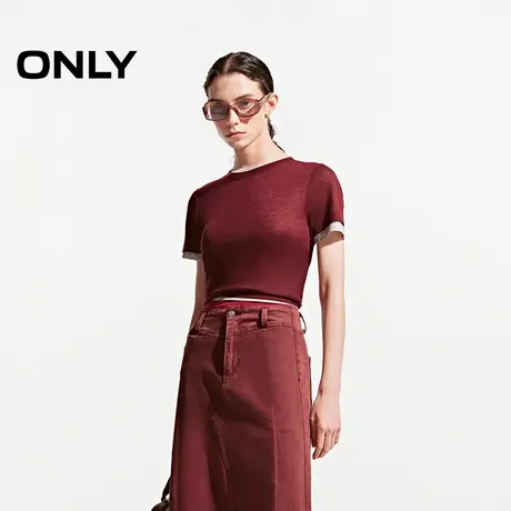 ONLY夏季时尚舒适叠穿撞色设计套装T恤女|124301022图片