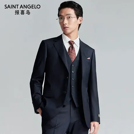 报喜鸟秋季新款男士商务正装西服上衣外套纯色西装质感西裤单开衩商品大图