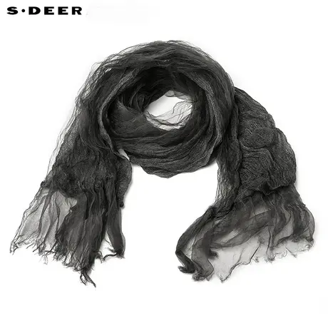 sdeer圣迪奥朦胧挺括之感纯色围巾S16483754图片
