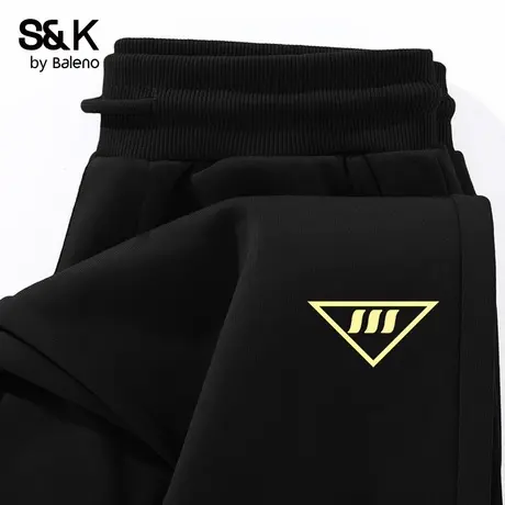 班尼路S&K棉感重磅裤子男秋季新款简约宽松男士卫裤运动休闲长裤商品大图