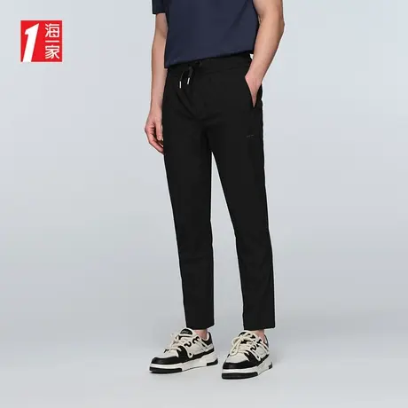 海一家简约抽绳九分裤2025夏季新款日常基础青年男士休闲裤图片