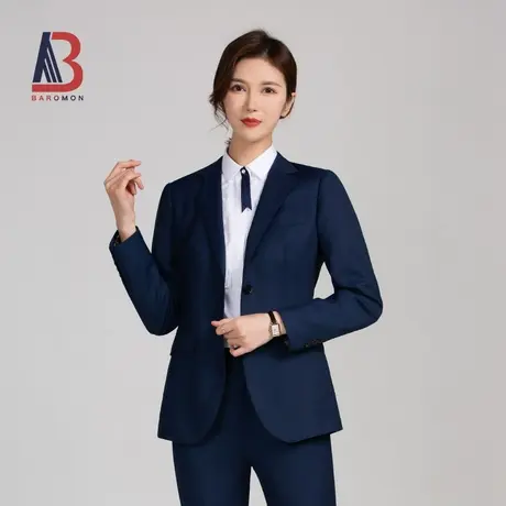 BAROMON/培罗蒙2025春季新款女士羊毛西服套装上班职业装正装西装图片