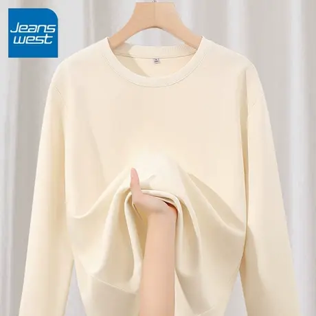 KV真维斯卫衣女2025新款春秋款爆款圆领上衣小个子宽松休闲外套女图片