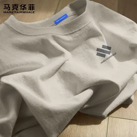 【重磅纯棉】马克华菲美式短袖男生2025新款夏季青少年潮流t恤男X图片